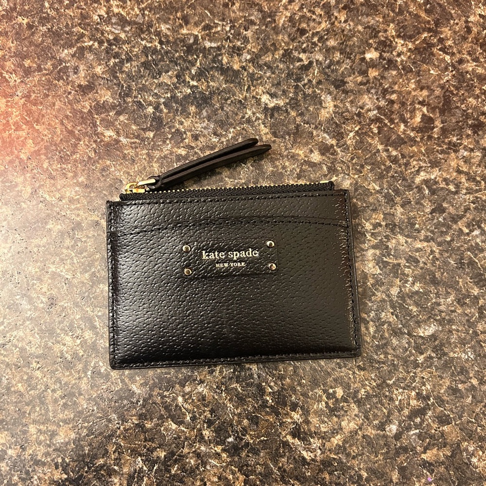 Kate Spade Black Textured Card Holder